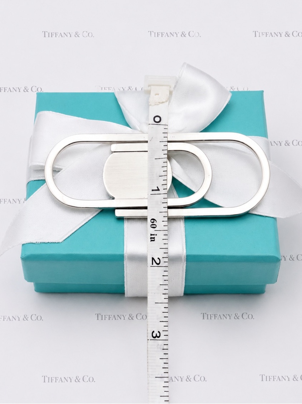 Tiffany & Co. Paperclip Money Clip 3.25" Sterling Silver 925 Paper Clip Gift Box - Picture 8 of 12